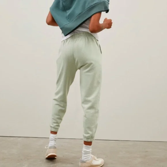 NWT Everlane Organic Cotton Joggers Size Small in Light Green - Picture 2 of 8